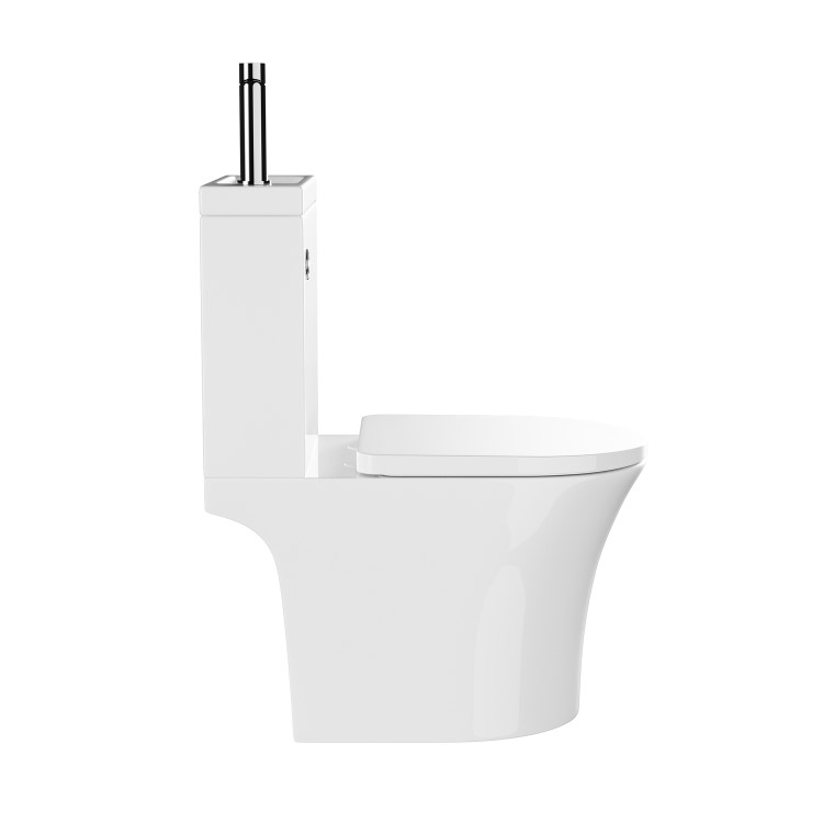 ONLY OPENED - Close Coupled Open Back Toilet with Sink on Top & Chrome Fittings Cloakroom Suite - Legend