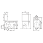 Close Coupled Open Back Toilet with Sink on Top & Brass Fittings - Legend
