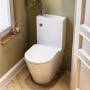 ALMOST PERFECT - Close Coupled Closed Back Toilet with Sink on Top & Chrome Fittings - Legend
