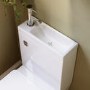 ALMOST PERFECT - Close Coupled Closed Back Toilet with Sink on Top & Chrome Fittings - Legend