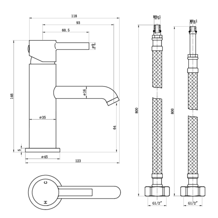 Close Coupled Closed Back Toilet with Sink on Top & Chrome Fittings - Legend