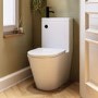 ONLY OPENED - Close Coupled Closed Back Toilet with Sink on Top & Black Fittings - Legend