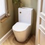 ONLY OPENED - Close Coupled Closed Back Toilet with Sink on Top & Brass Fittings - Legend