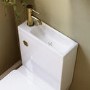 ONLY OPENED - Close Coupled Closed Back Toilet with Sink on Top & Brass Fittings - Legend