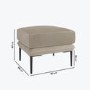 3 Seater Sofa with Footstool Set in Beige Velvet - Lenny