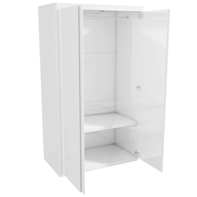 Lexi White High Gloss Double Wardrobe