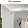 White Gloss Double Wardrobe with Soft Close Doors - Lexi