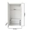White Gloss Double Wardrobe with Soft Close Doors - Lexi