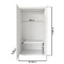 White Gloss Double Wardrobe with Soft Close Doors - Lexi