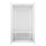 GRADE A1 - Lexi White High Gloss Double Wardrobe With Mirrored Doors