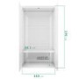 GRADE A1 - Lexi White High Gloss Double Wardrobe With Mirrored Doors