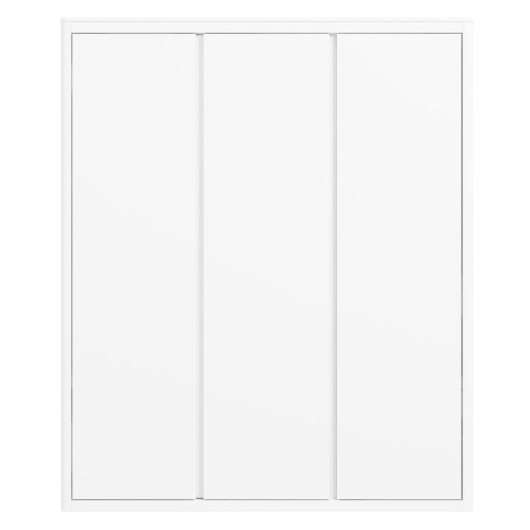 Grade A1 - White High Gloss 3 Door Triple Wardrobe with Soft Close Doors - Lexi