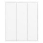 Grade A1 - White High Gloss 3 Door Triple Wardrobe with Curved Edges - Lexi