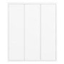 Grade A1 - White High Gloss 3 Door Triple Wardrobe with Soft Close Doors - Lexi