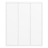 Grade A1 - White High Gloss 3 Door Triple Wardrobe with Soft Close Doors - Lexi
