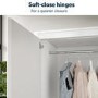 White Gloss 3 Door Wardrobe with Soft Close Doors - Lexi