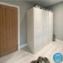 Grade A1 - White High Gloss 3 Door Triple Wardrobe with Curved Edges - Lexi