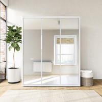 White Gloss 3 Door Mirrored Wardrobe with Soft Close Doors - Lexi White Gloss 3 Door Mirrored Wardrobe with Soft Close Doors - Lexi