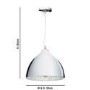 ONLY OPENED - Chrome Dome Pendant Light Mosaic Inner - Eli
