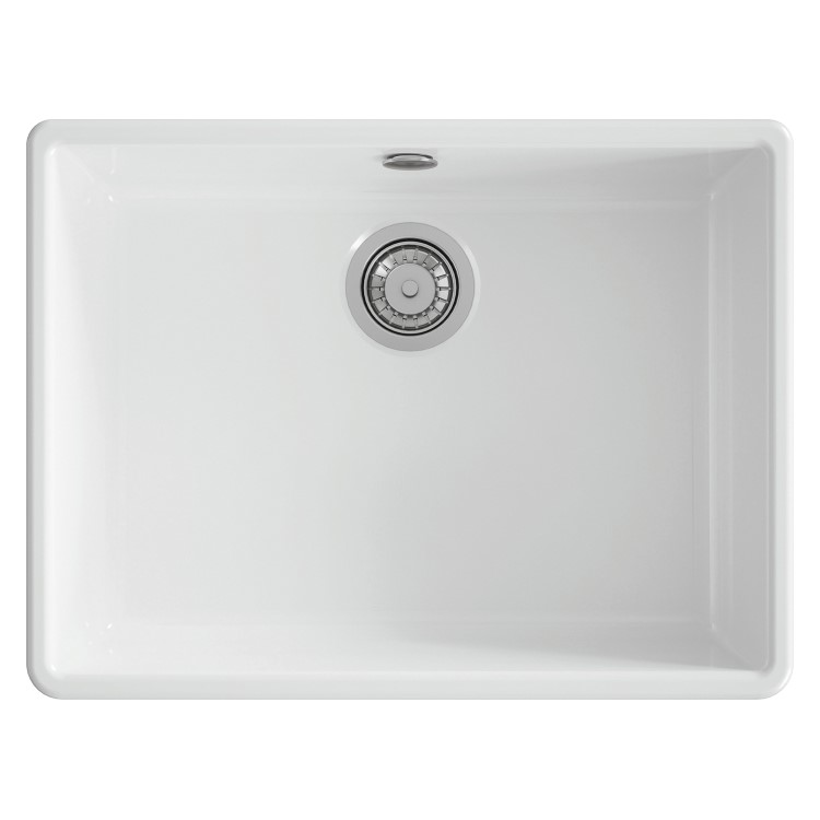 Single Bowl White Ceramic Fluted Beflast Kitchen Sink- Taylor & Moore Lillie