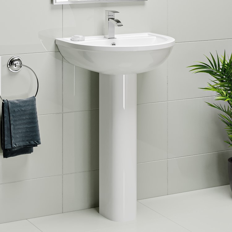 ALMOST PERFECT - Modern Freestanding 1800mm Bath Suite with Toilet & Basin - Lisbon