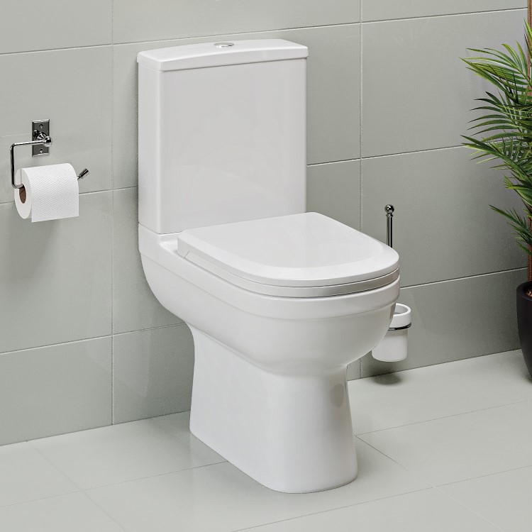 ALMOST PERFECT - Modern Freestanding 1800mm Bath Suite with Toilet & Basin - Lisbon