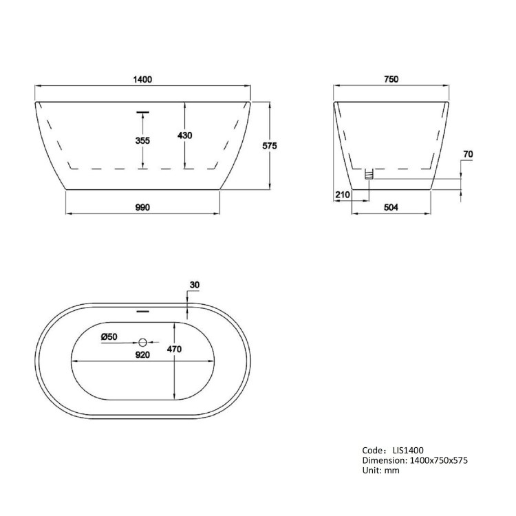 ALMOST PERFECT - Modern Freestanding 1800mm Bath Suite with Toilet & Basin - Lisbon
