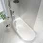Freestanding Shower Bath Single Ended Left Hand Corner with Chrome Bath Screen 1650 x 740mm - Lisbon