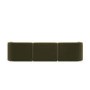 Large Olive Green Velvet 4-Seater U-Shape Modular Chaise Sofa - Laine