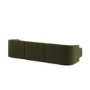 Large Olive Green Velvet 4-Seater U-Shape Modular Chaise Sofa - Laine