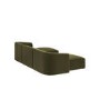 Large Olive Green Velvet 4-Seater U-Shape Modular Chaise Sofa - Laine
