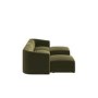 Large Olive Green Velvet 4-Seater U-Shape Modular Chaise Sofa - Laine