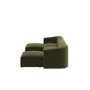 Large Olive Green Velvet 4-Seater U-Shape Modular Chaise Sofa - Laine