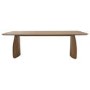 Walnut Curved Leg Dining Table Set with 4 Multi Colourway Fabric Swivel Tub Dining Chairs - Leona