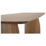 Rectangular Walnut Curved Leg Dining Table Set with 8 Cream Upholstered Chairs - Seats 8 - Leona