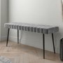 Grey Velvet Hallway Bench - Seats 2 - Logan