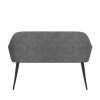Large Grey Faux Leather Hallway Bench with Back - Seats 2 - Logan