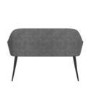 Large Grey Faux Leather Hallway Bench with Back - Seats 2 - Logan