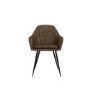 Set of 4 Brown Faux Leather Dining Chairs - Logan