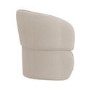 Set of 4 Curved Cream Boucle Tub Dining Chairs - Lottie