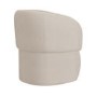 Set of 4 Curved Cream Boucle Tub Dining Chairs - Lottie