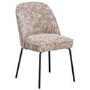 Set of 4 Multi Coloured Upholstered Curved Dining Chairs - Celia