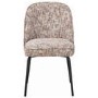 Set of 4 Multi Coloured Upholstered Curved Dining Chairs - Celia