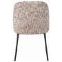 Set of 4 Multi Coloured Upholstered Curved Dining Chairs - Celia