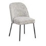 Set of 2 Neutral Upholstered Curved Dining Chairs - Celia