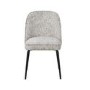 Set of 2 Neutral Upholstered Curved Dining Chairs - Celia