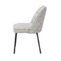 Set of 2 Neutral Upholstered Curved Dining Chairs - Celia