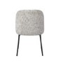 Set of 2 Neutral Upholstered Curved Dining Chairs - Celia