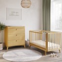 BUN/LUA001/91373 2 Piece Nursery Furniture Set with Cot Bed and Changing Table in White - Luna
