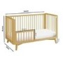 Wooden Convertible 3-in-1 Cot Bed and Mattress 140 x 70cm - Luna